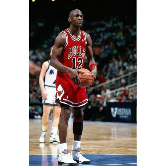 Michael Jordan (Mitchell/Ness)-(Bulls)-(Jersey)-(Red)-(Good Condition)-(XL)-$110 - Picture 2 of 9